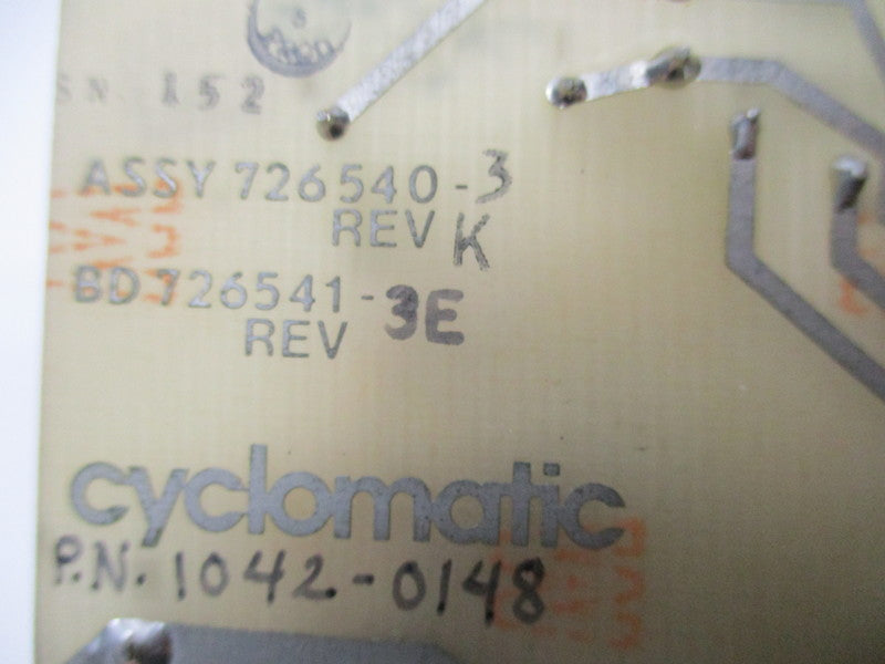 CYCLOMATIC 726540-3 REV. K UNMP
