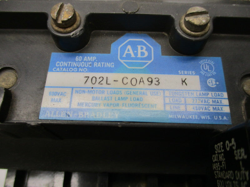 INDUSTRIAL SPARE PART 702L-COA93 SER. K NSNP