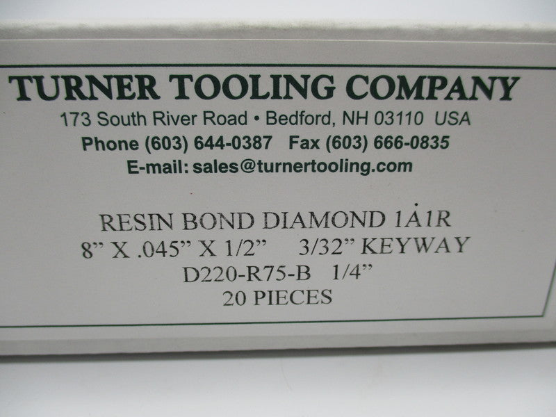 TURNER TOOLING CO. 1A1R D220-R75-B NSMP
