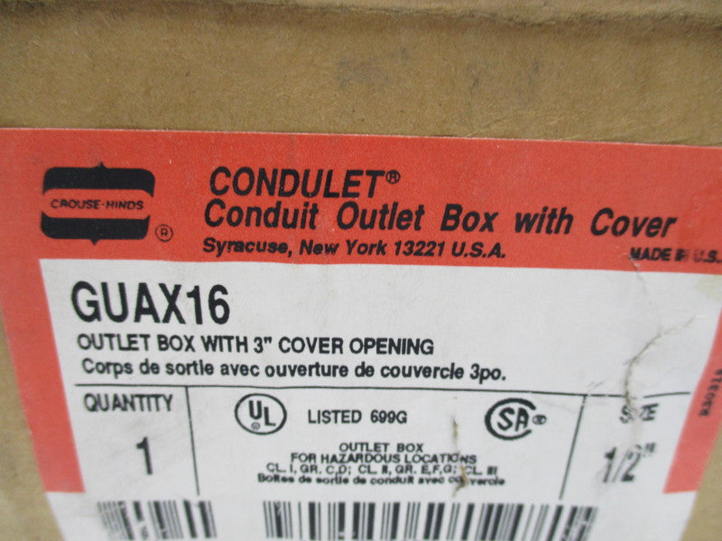 CROUSE HINDS GUAX16 1/2" NSMP