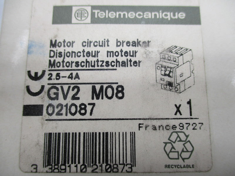 TELEMECANIQUE GV2 M08 NSMP