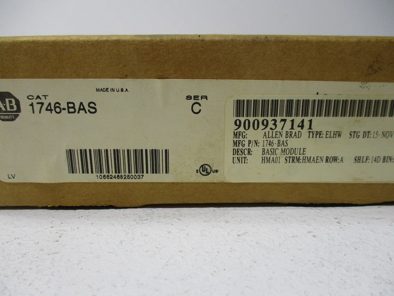 ALLEN BRADLEY 1746-BAS SER. C F/W 6 * NEW IN BOX *
