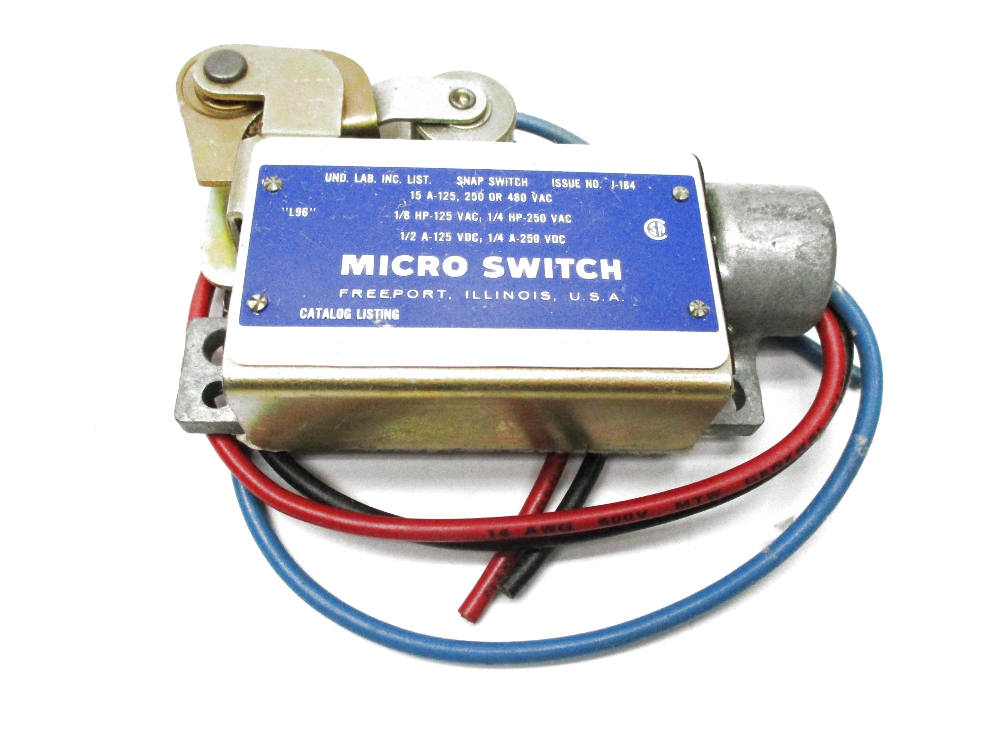 MICRO SWITCH BZLN-2-LH 480VAC 15A (GREY) UNMP