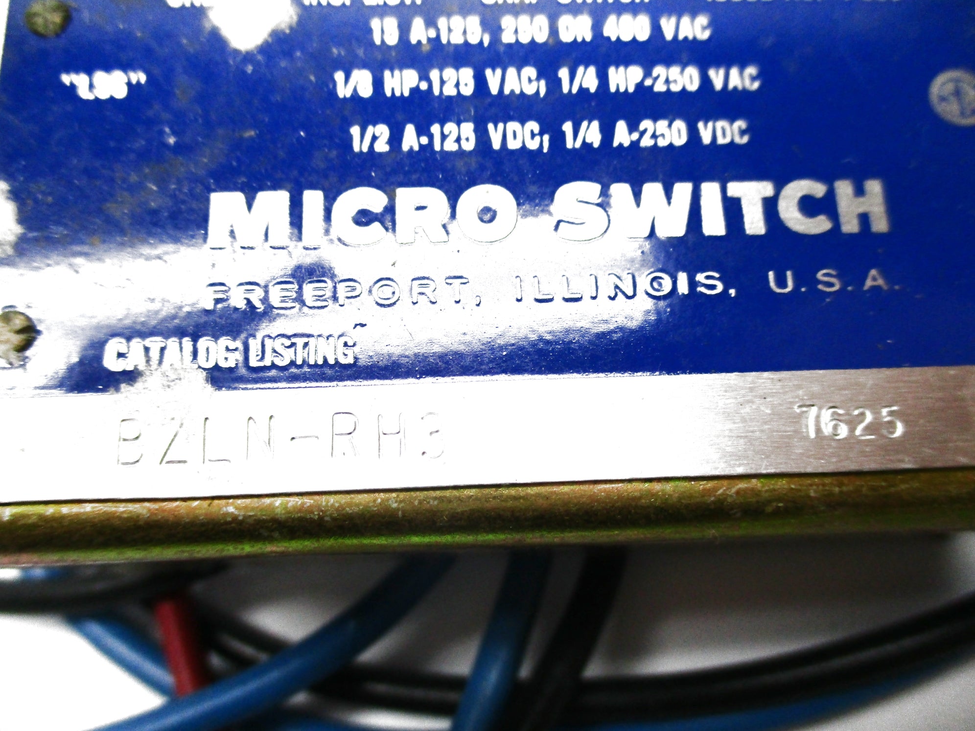 MICROSWITCH BZLN-RH3 UNMP