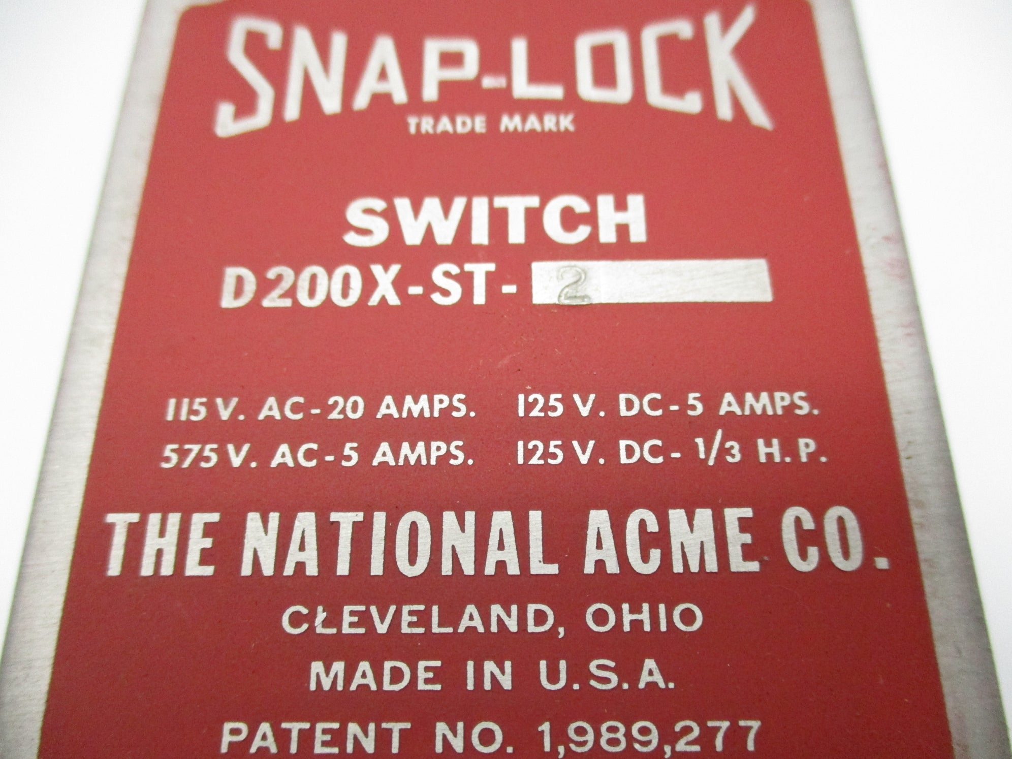 SNAP-LOCK D200X-ST2 NSNP