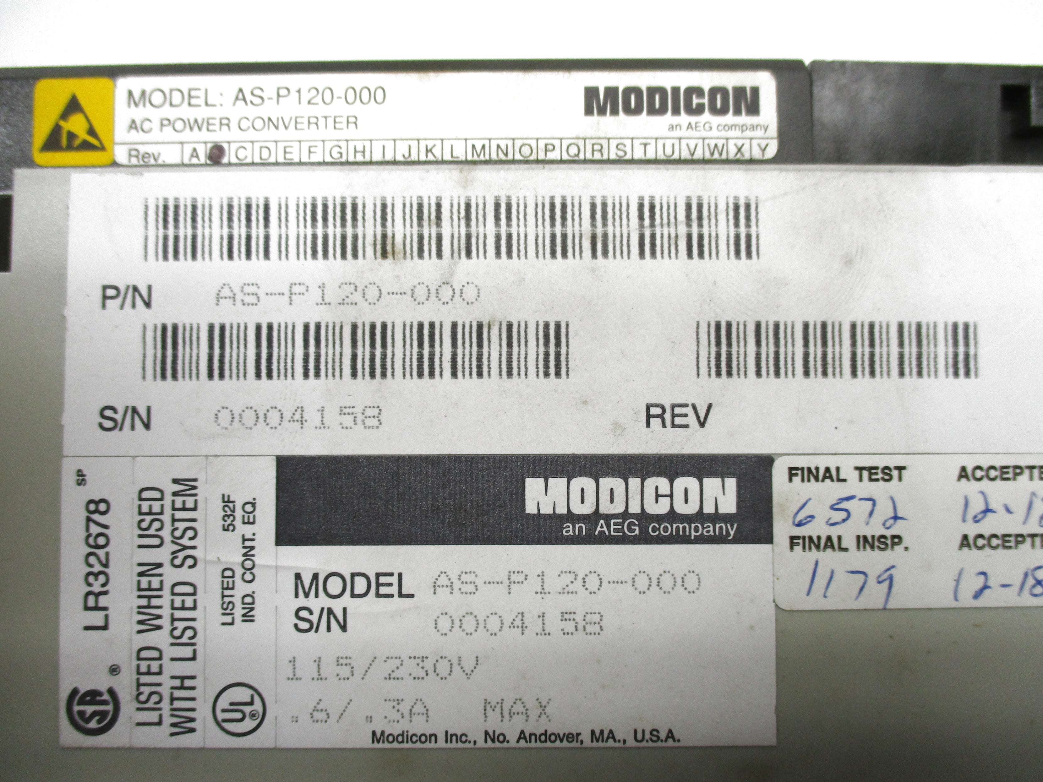 MODICON AS-P120-000 NSMP
