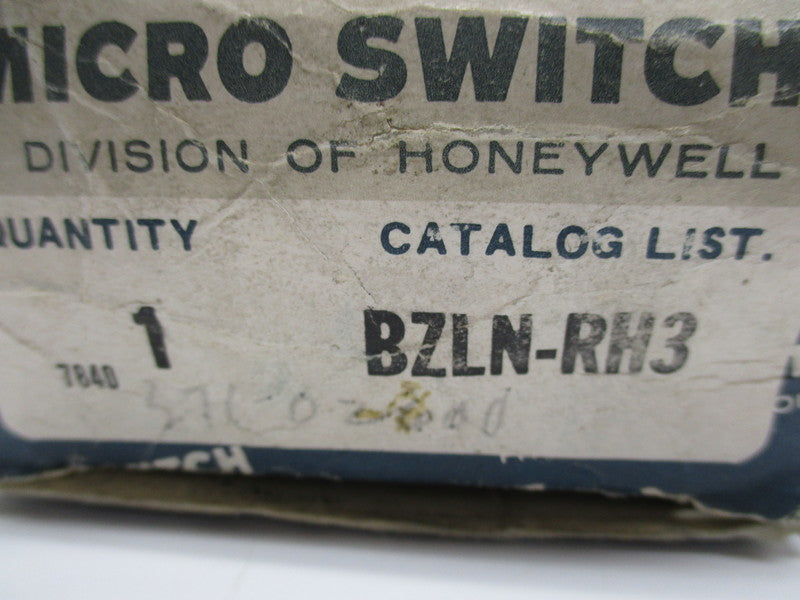 MICRO SWITCH BZLN-RH3 NSMP
