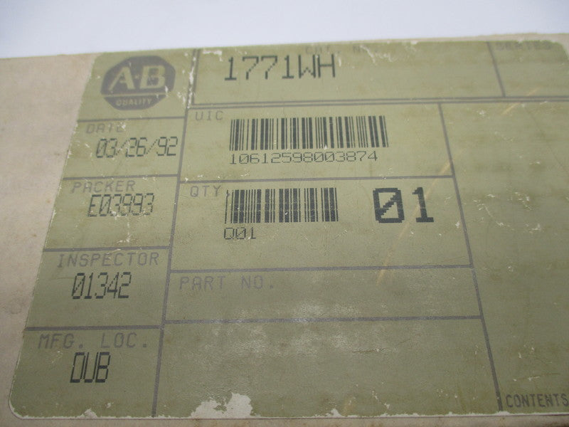 ALLEN BRADLEY 1771WH NSMP