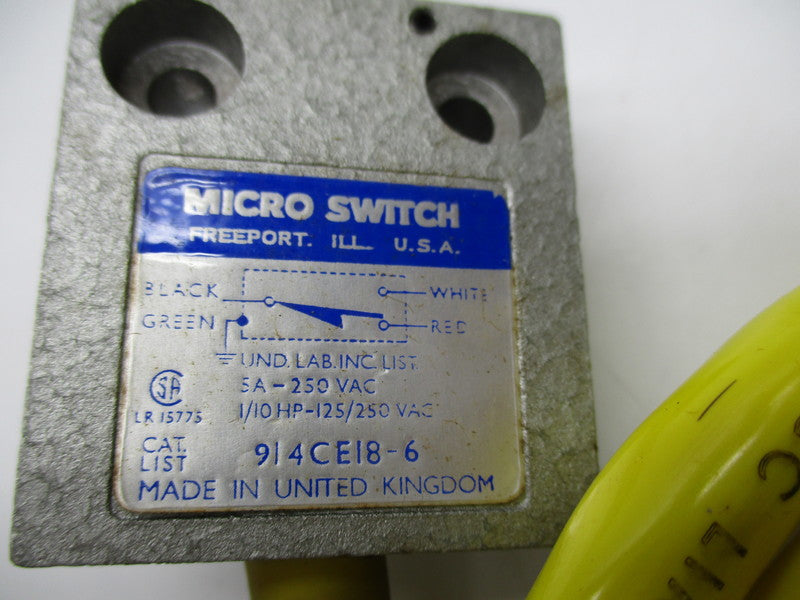 MICRO SWITCH 914CE18-6 UNMP