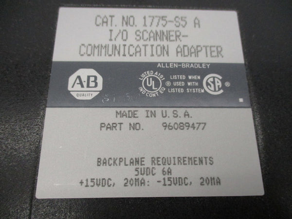 ALLEN BRADLEY 1775-S5 SER. A NSMP