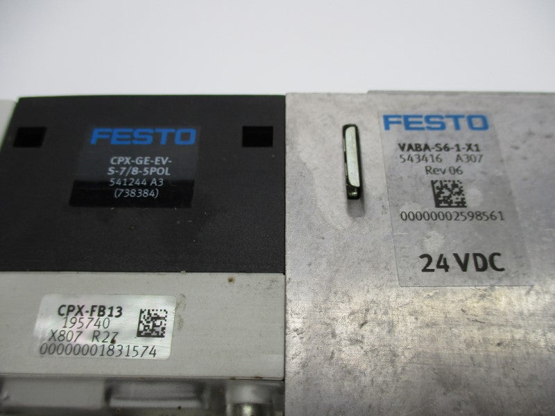 FESTO CPX-GE-EV-S-7/8-5POL VSVA-B-T32C-AZD-A1-1T1L NSNP