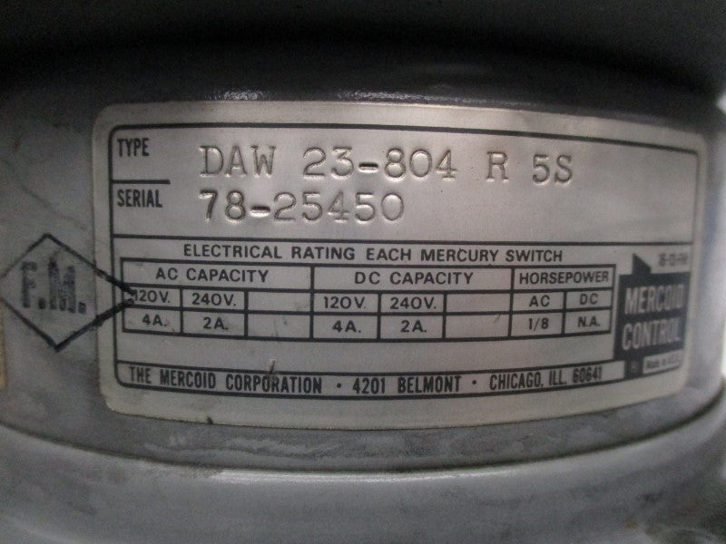 MERCOID CONTROL DAW 23-804 R 5S UNMP