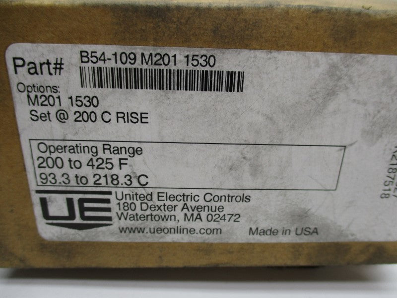 UNITED ELECTRIC B54-109 M201 1530 NSMP