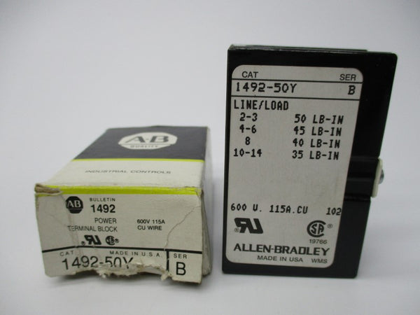 ALLEN BRADLEY 1492-50Y SER. B (BK/YL) NSMP
