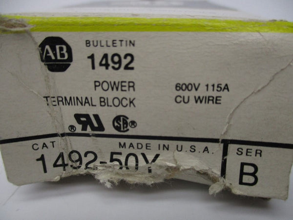ALLEN BRADLEY 1492-50Y SER. B (BK/YL) NSMP