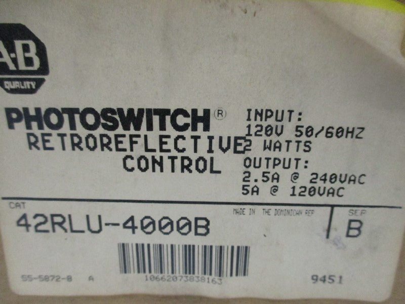 ALLEN BRADLEY 42RLU-4000B SER. B 120V 5A (BR/YL) NSMP