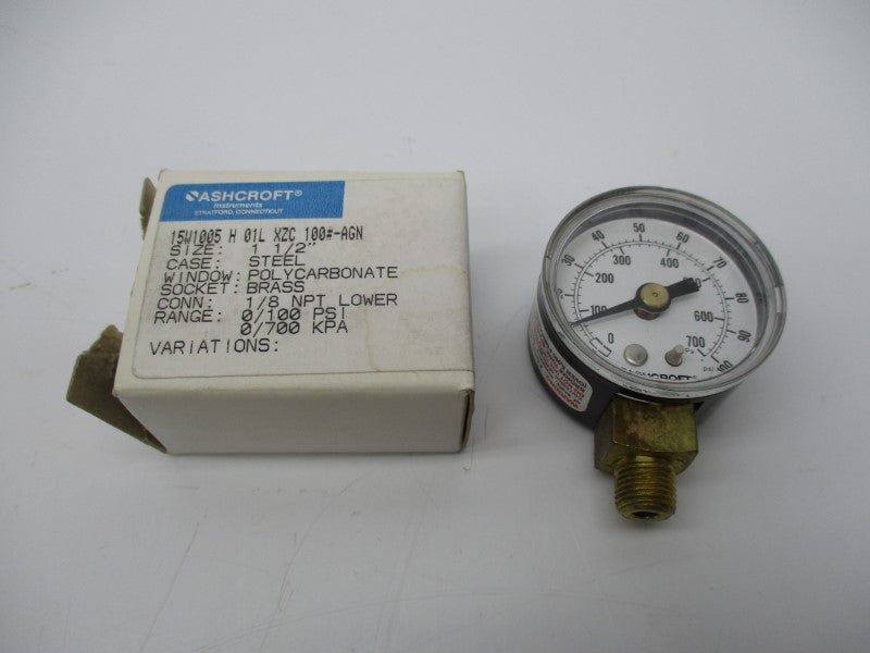 ASHCROFT 15W1005-H-01L-XZC-100#-AGN NSMP
