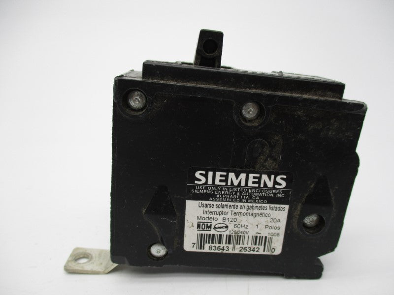 SIEMENS B120 120/240V 20A UNMP