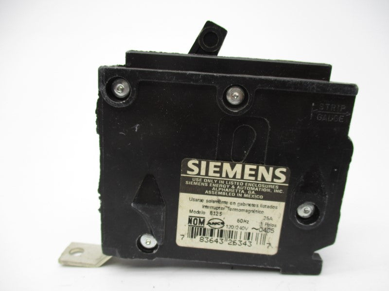 SIEMENS B125 120/240V 25A UNMP