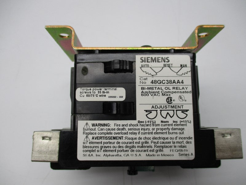 SIEMENS 48GC38AA4 60A 600VAC NSMP