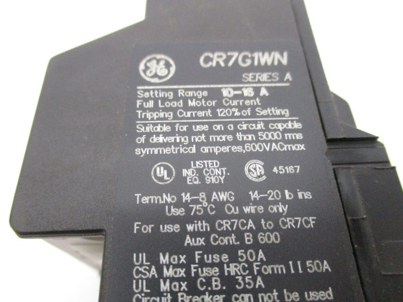 GENERAL ELECTRIC CR7G1WN 10-16A NSMP