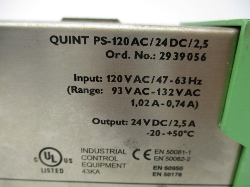 PHOENIX CONTACT QUINT-PS-120AC/24DC/2,5 NSNP