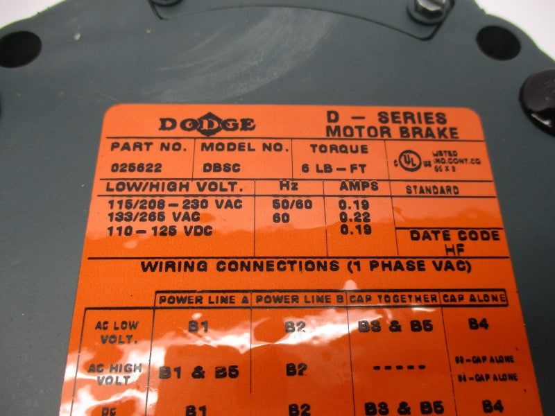 DODGE 025622 DBSC-6 NSMP