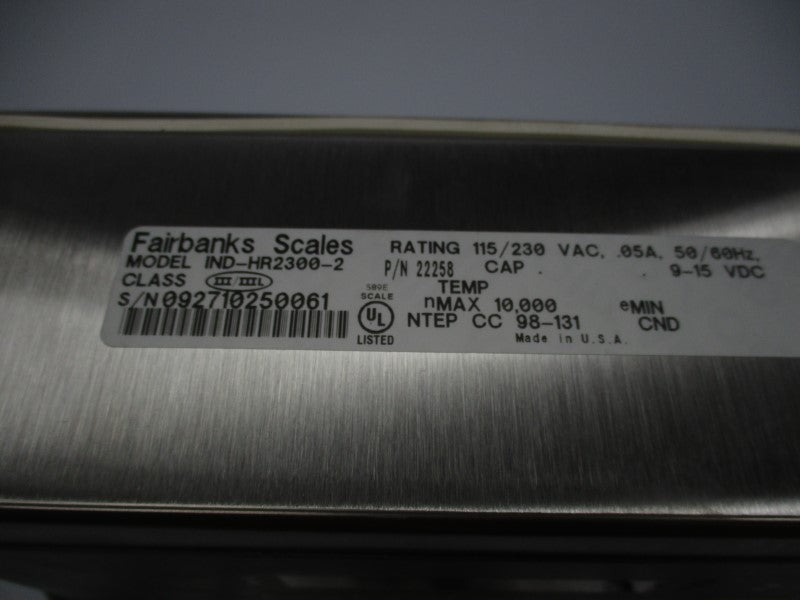 FAIRBANKS IND-HR2300-2 NSNP