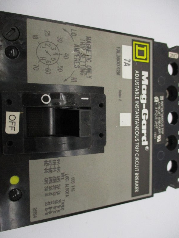 SQUARE D FAL3600712M 7A 600V NSMP
