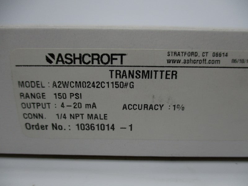 ASHCROFT A2WCM0242C1150#G NSMP