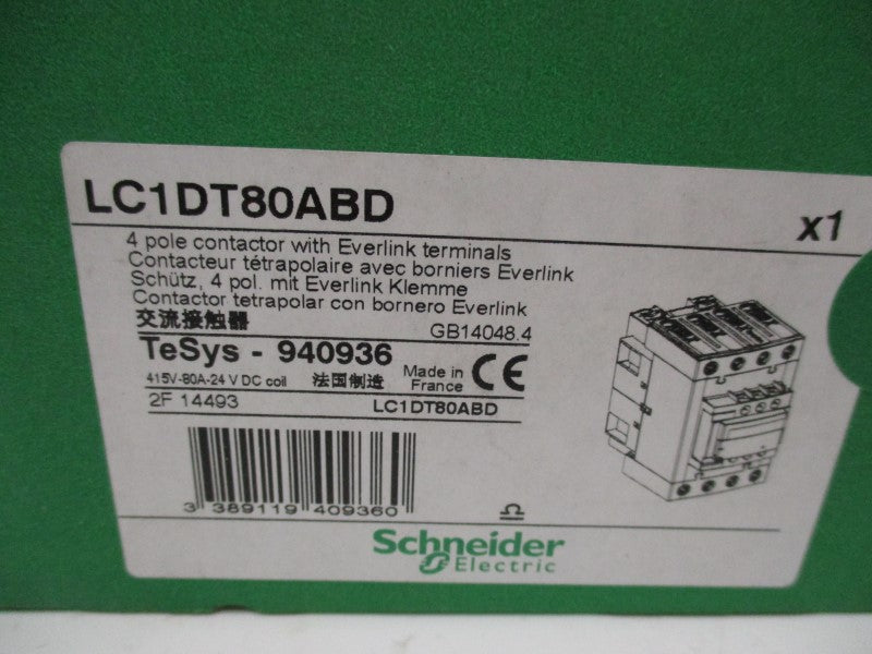 SCHNEIDER ELECTRIC LC1DT80ABD 12/24V NSMP
