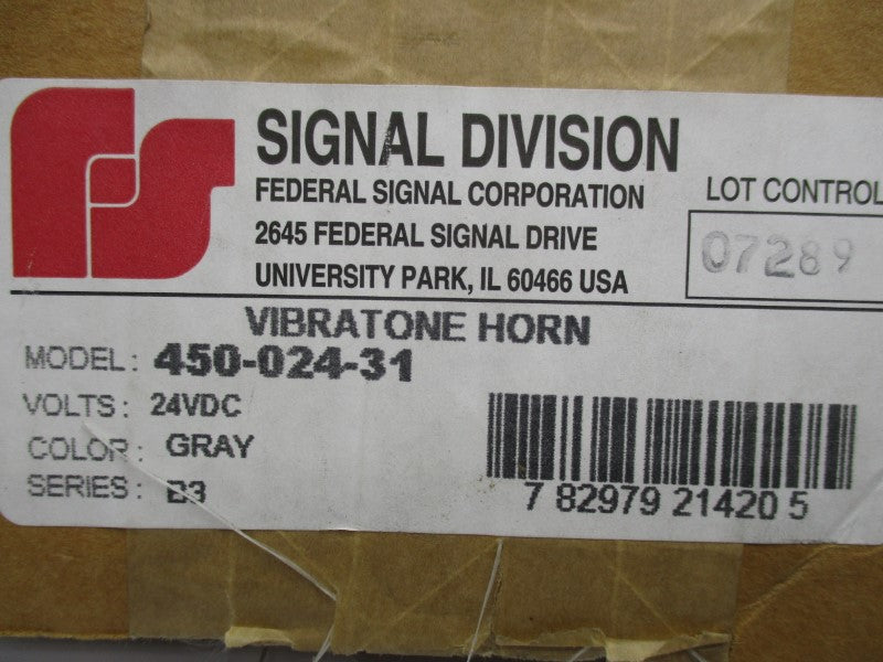 FEDERAL SIGNAL 450-024-31 SER. B3 24VDC NSMP