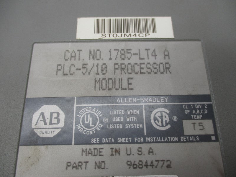 ALLEN BRADLEY 1785-LT4 SER. A (NO KEY) UNMP