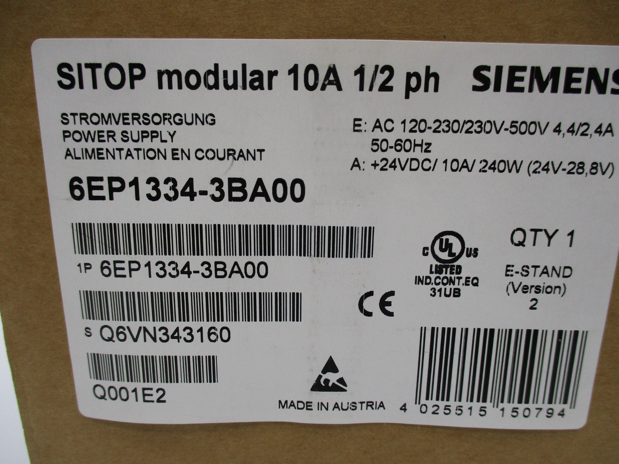 SIEMENS 6EP1334-3BA00 NSMP