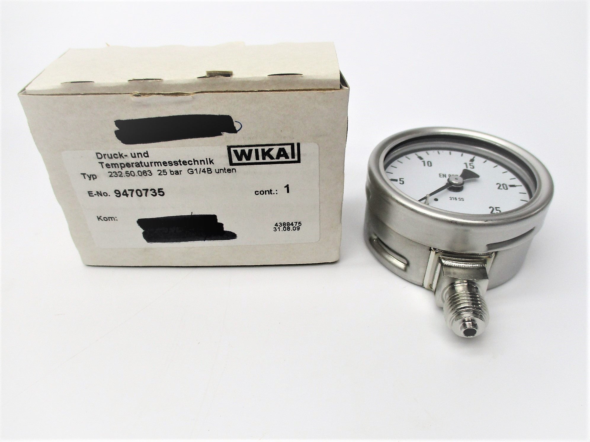 WIKA 9470735 232.50.063 0-25BAR NSMP
