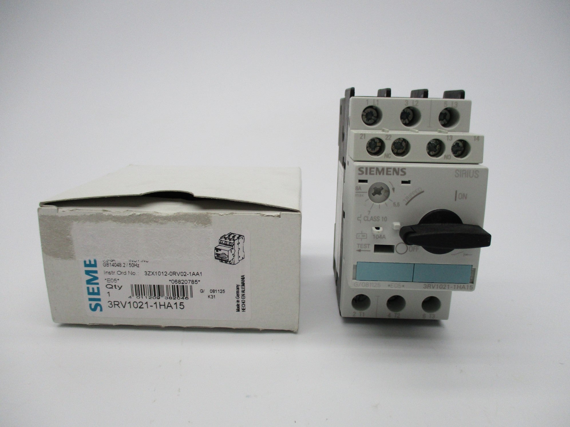 SIEMENS 3RV1021-1HA15 5.5-8A  NSMP