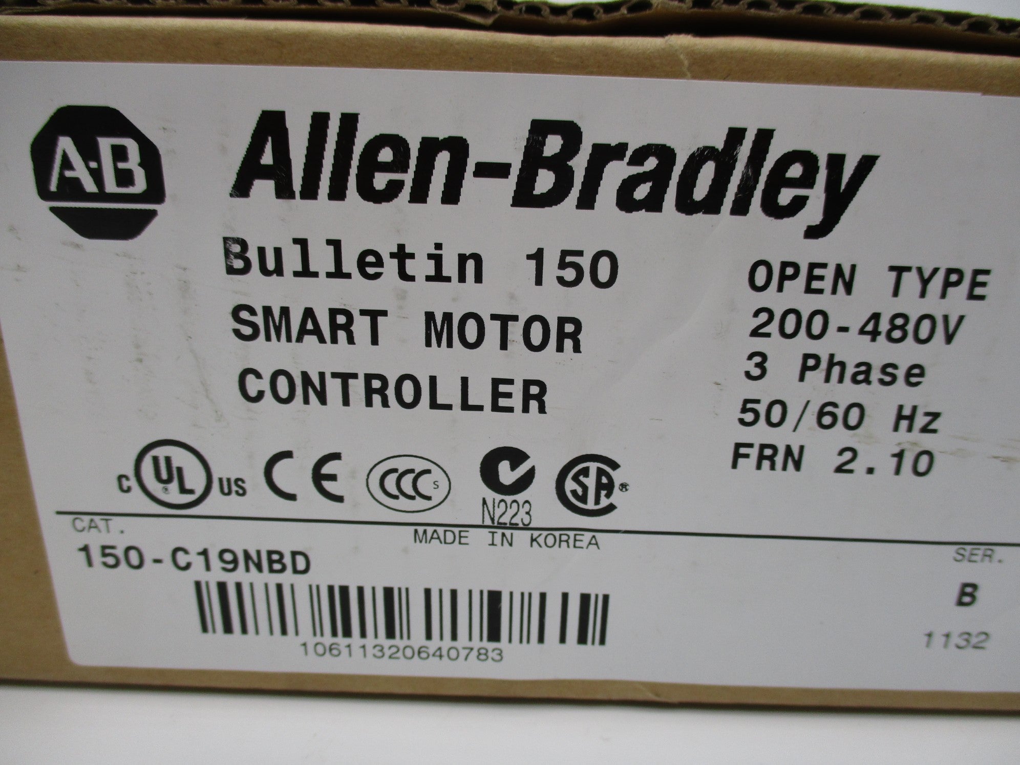 ALLEN BRADLEY 150-C19NBD SER. B NSMP