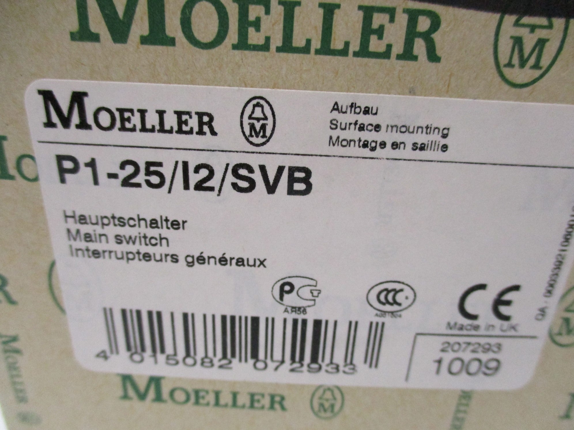 KLOCKNER MOELLER P1-25/I2/SVB NSMP