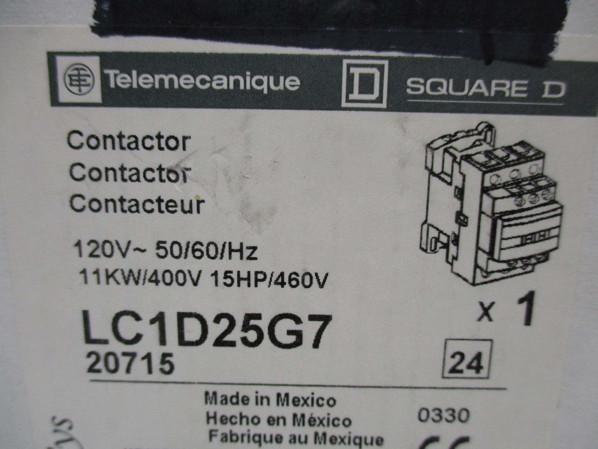 TELEMECANIQUE LC1D25G7 120V NSMP
