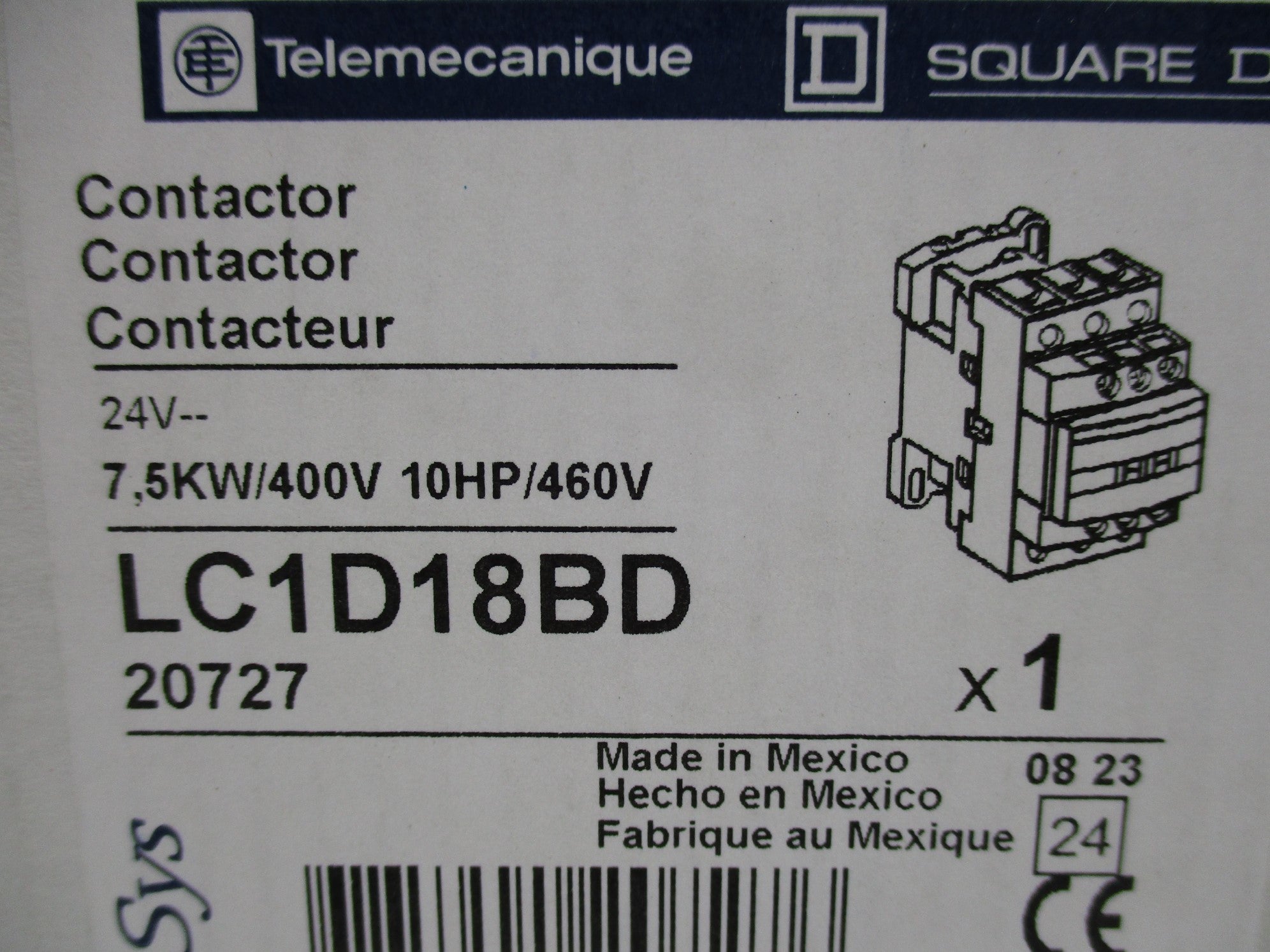TELEMECANIQUE LC1D18BD 24V NSMP
