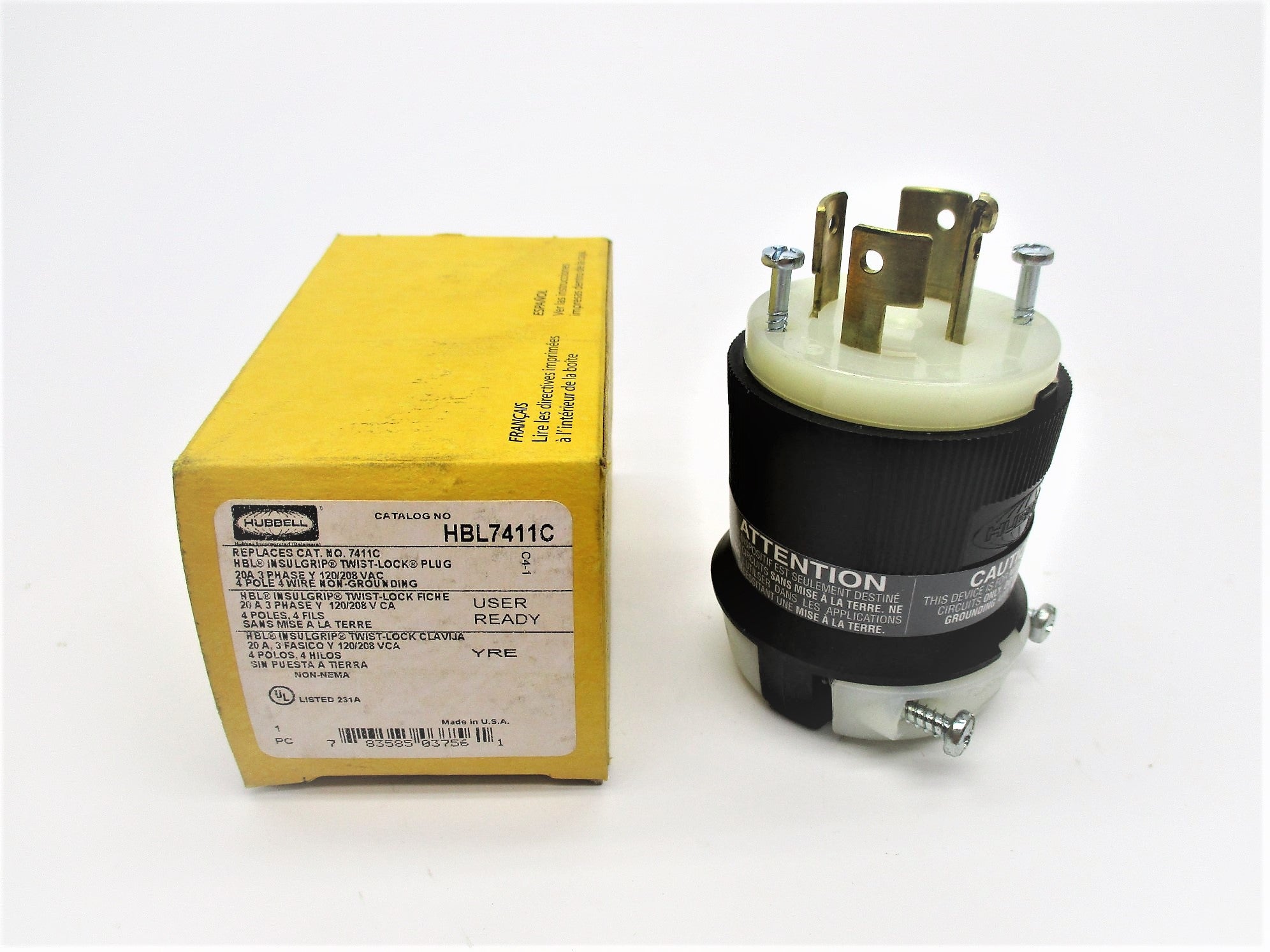 HUBBELL HBL7411C 120/208VAC 20A NSMP