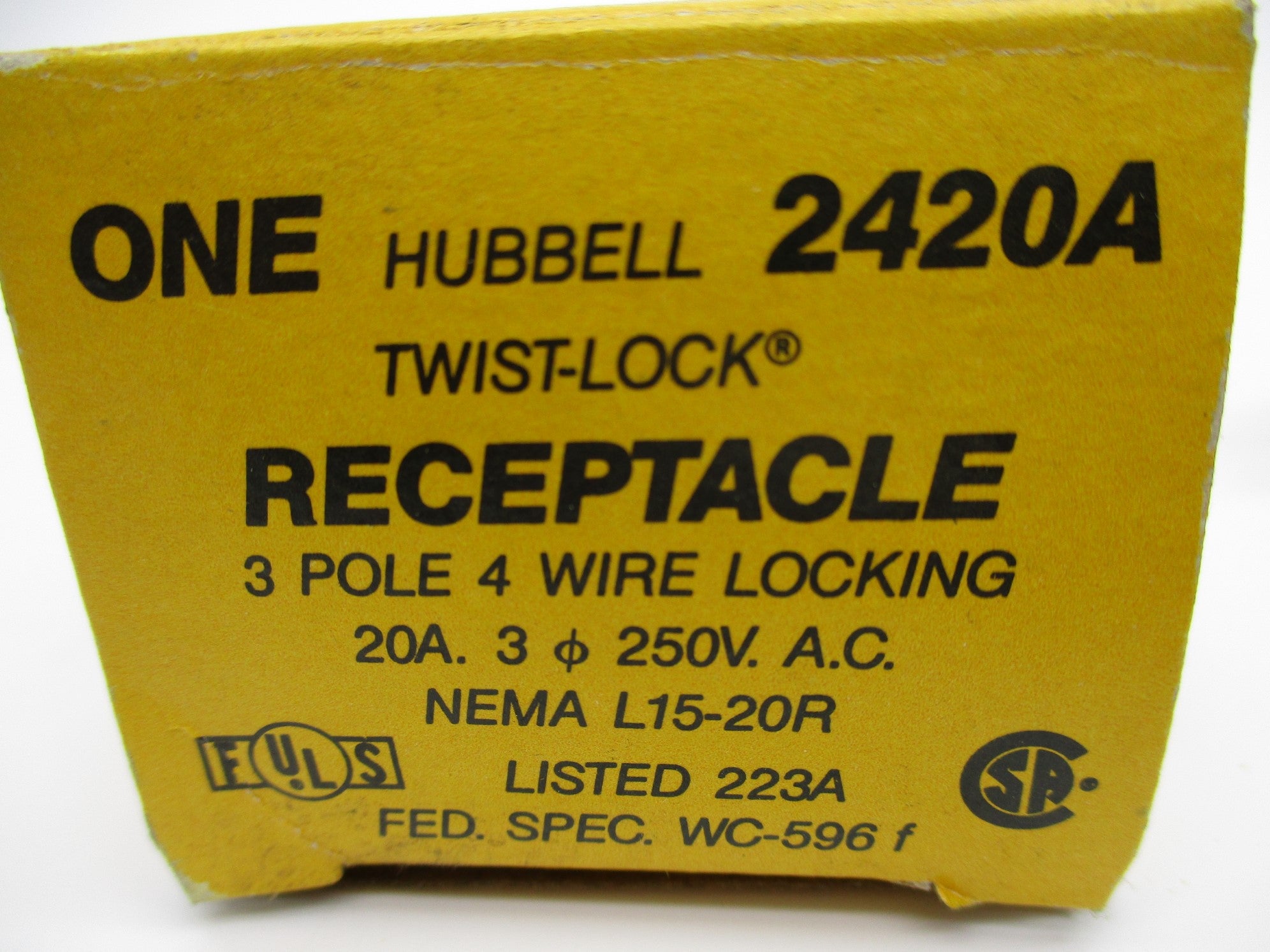 HUBBELL 2420A 250VAC 20A NSMP