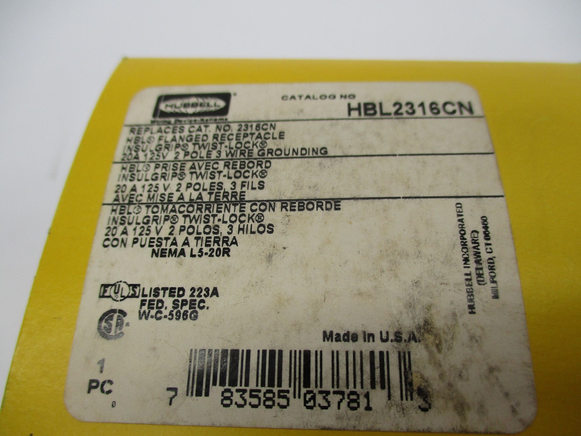 HUBBELL HBL2316CN NSMP