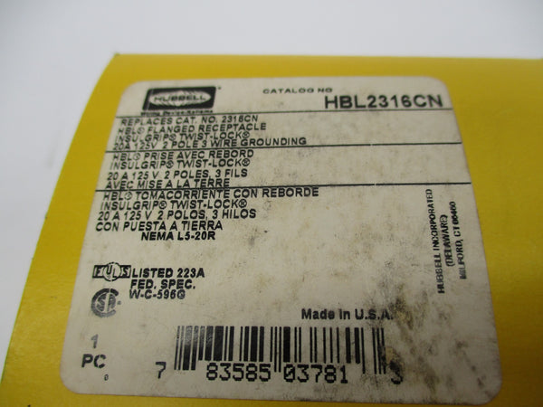 HUBBELL HBL2316CN NSMP