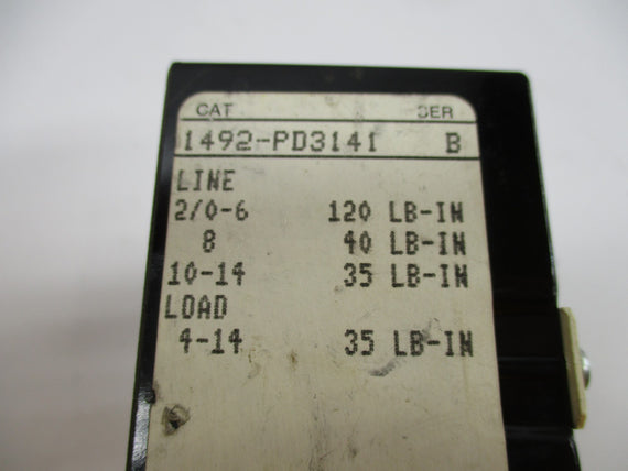 ALLEN BRADLEY 1492-PD3141 SER. B NSNP