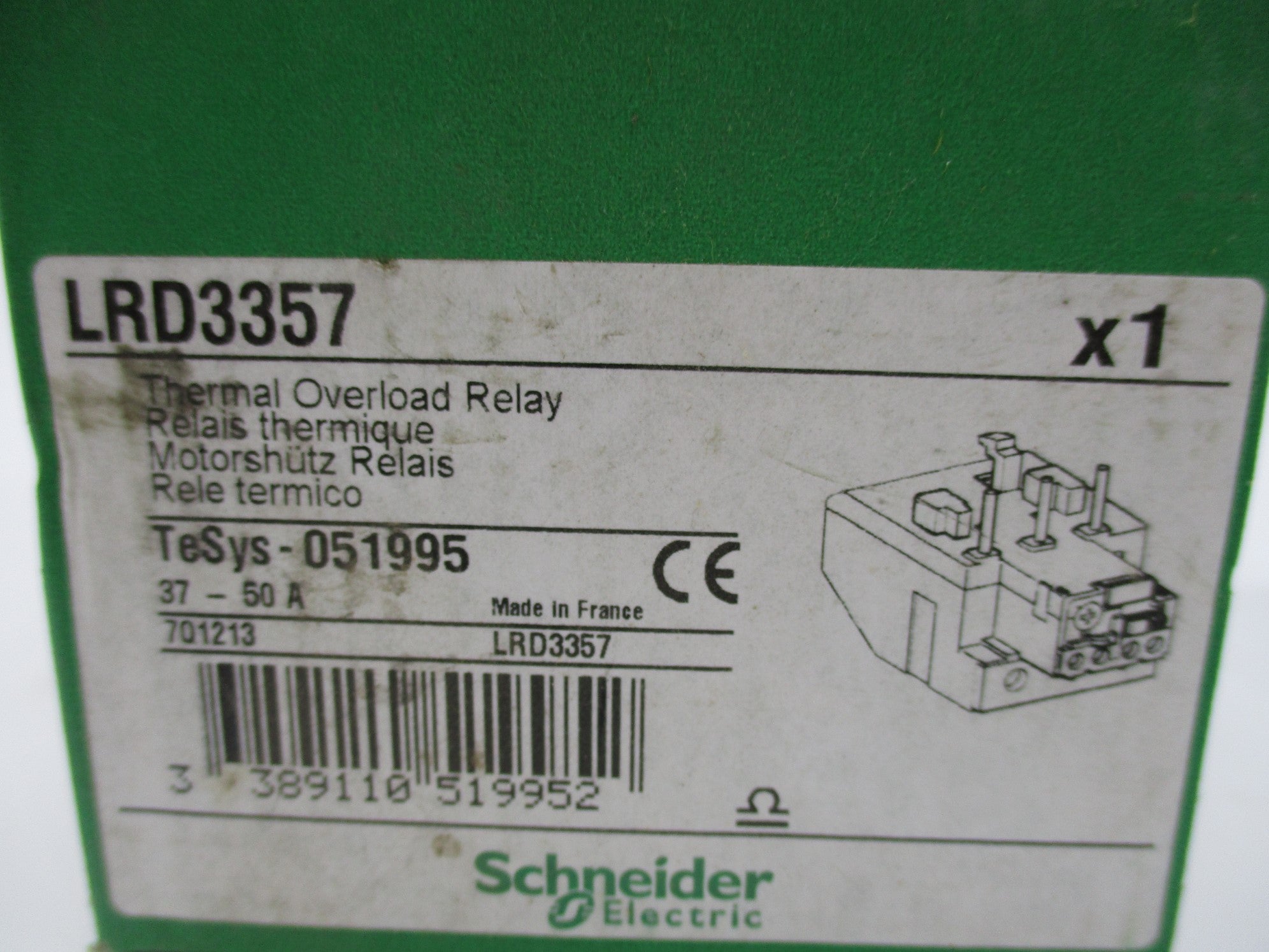 SCHNEIDER ELECTRIC LRD3357 600V 37-50A NSMP