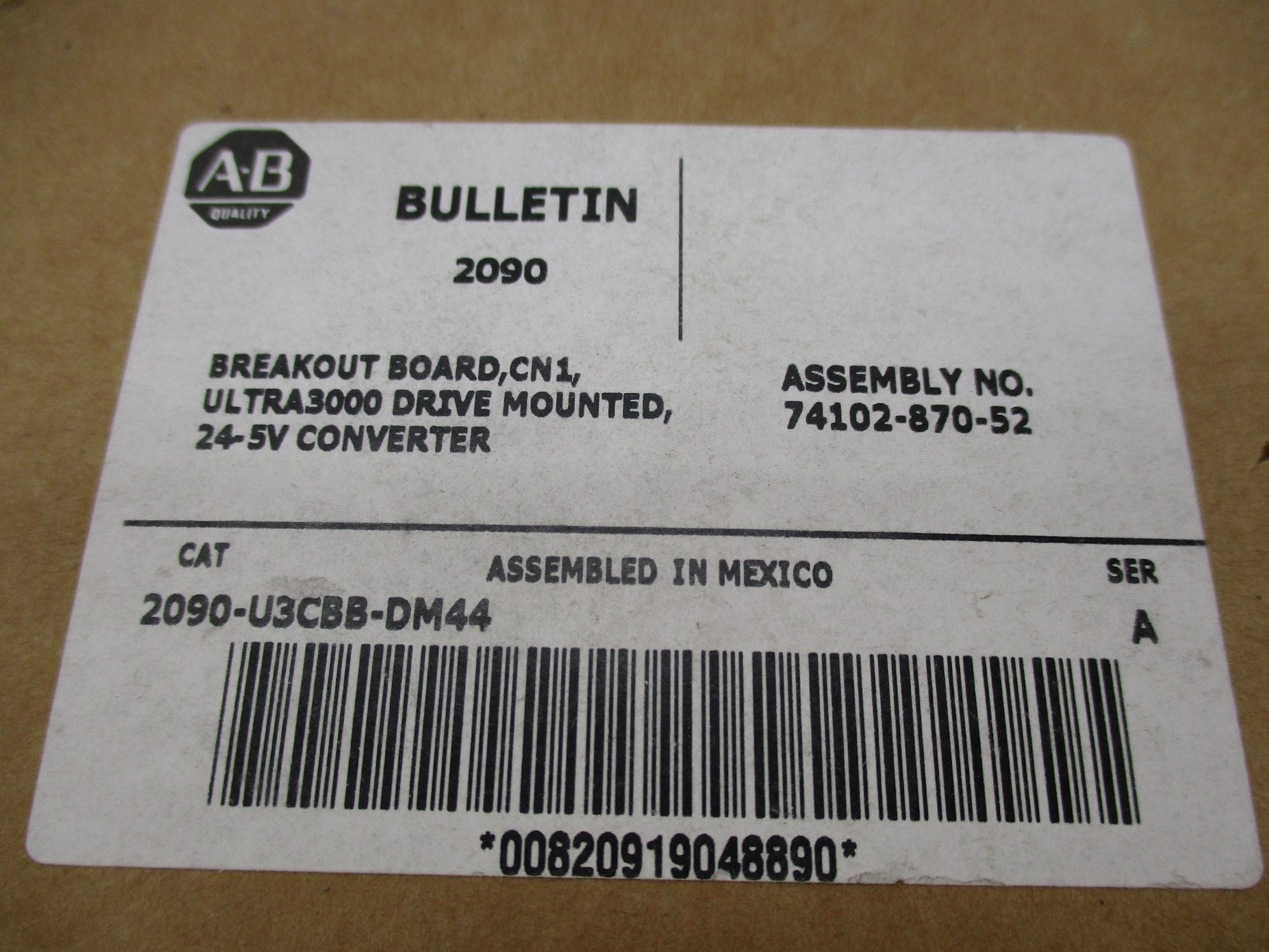 ALLEN BRADLEY 2090-U3CBB-DM44 SER. A NSFS