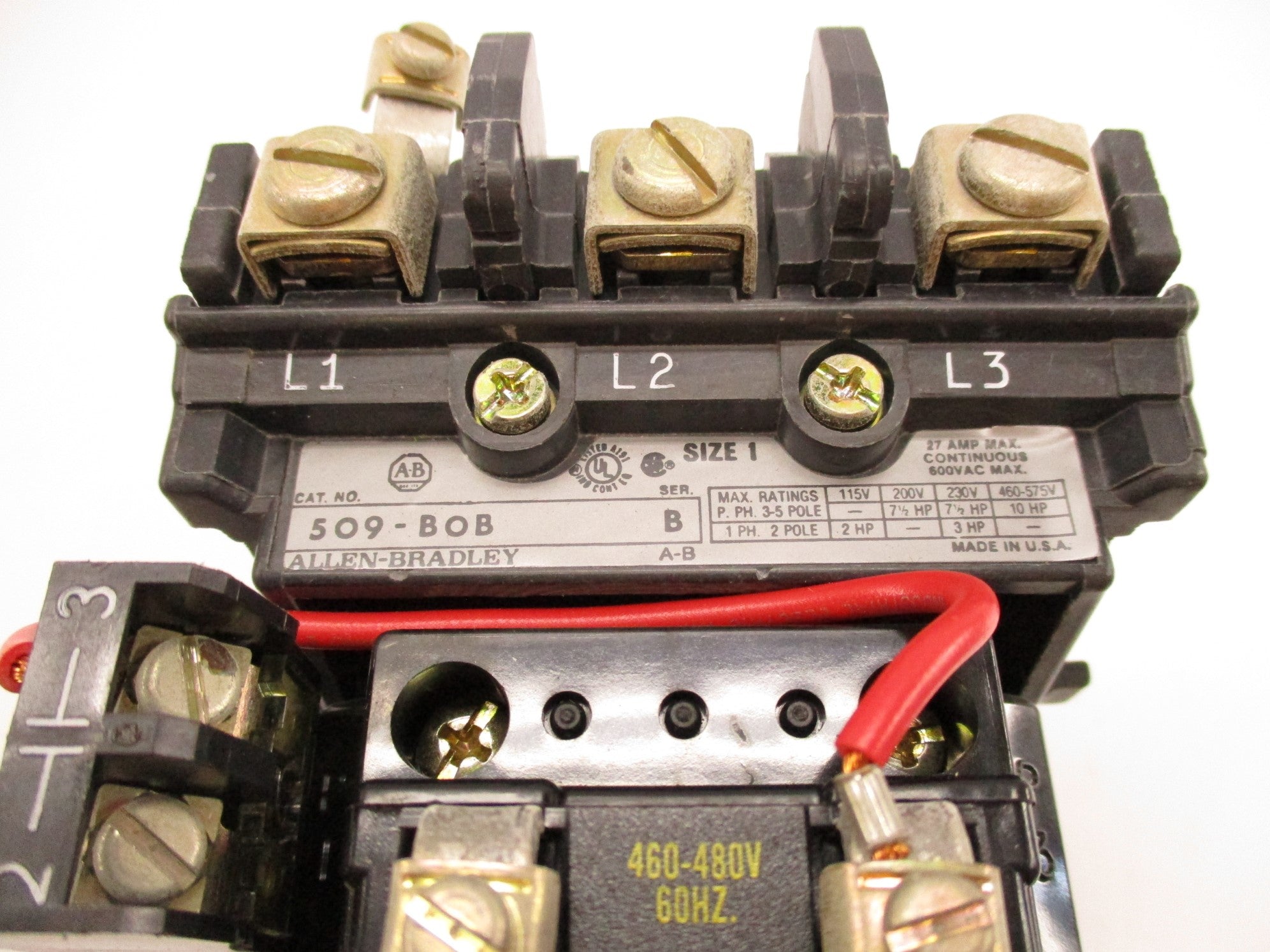 INDUSTRIAL SPARE PART 509-BOB SER. B 460-480V 27A (BR/WH) NSMP