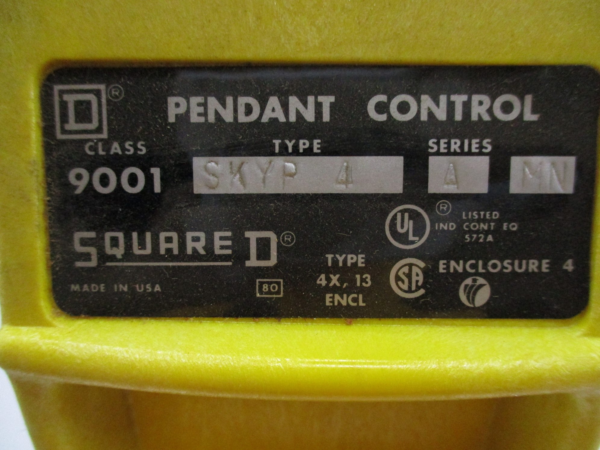 SQUARE D 9001-SKYP4 SER. A NSNP