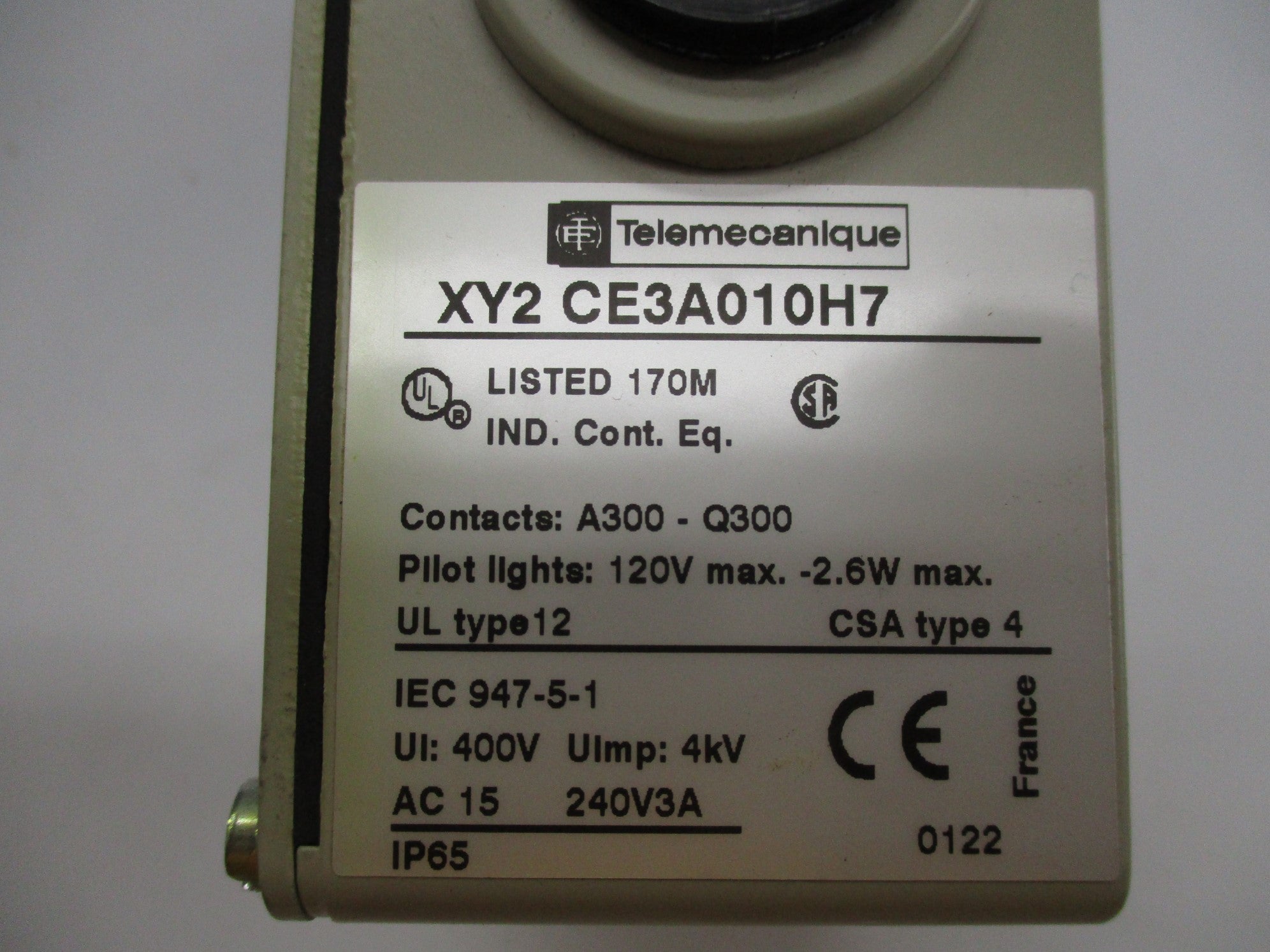 TELEMECANIQUE XY2CE3A010H7 120V NSNP